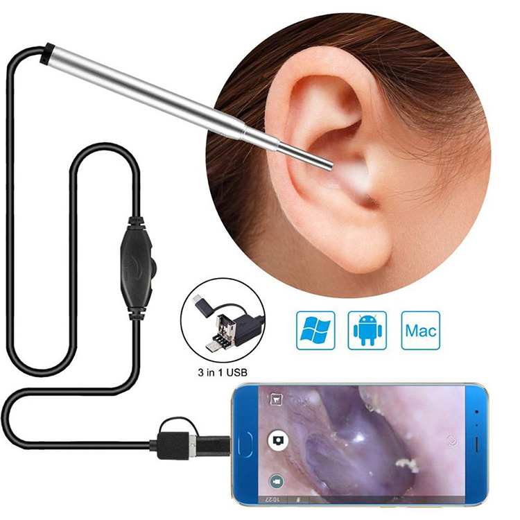 Fomai Endoscope Meapueata taliga Nasal Endoscope Usb Otoscope